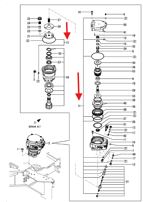 JOGO DE REPARO DO MOTOR HID